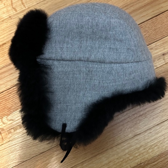 Baby alpaca fur trapper aviator hat NWT - Picture 1 of 9